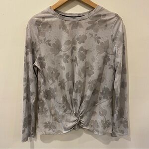 Twist front long sleeve top